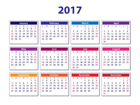 Calendar 0f 2017