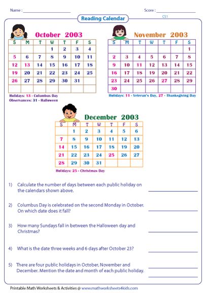 Calendar Worksheets Math Worksheets 4 Kids Calendar Activities For Elementary Students - Calendar Activities For Elementary Students