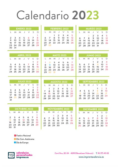 Calendario 2023 en Español: Descarga gratuita y organiza tu año
