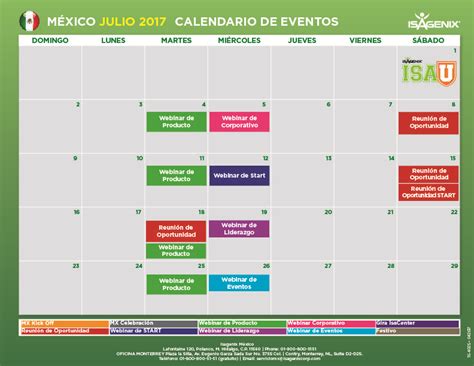 Calendario de eventos y festividades: Julio