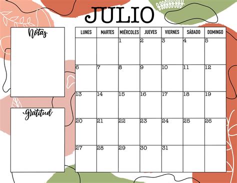 Calendario del mes de julio: ¡Todo lo que necesitas saber!