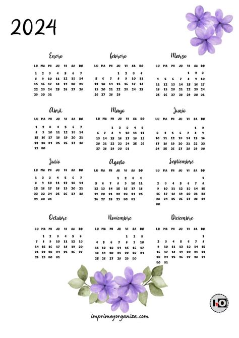 Calendarios 2024 por mes: ¡Organiza tus planes con anticipación!