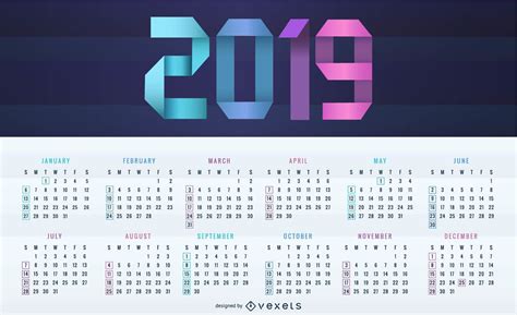 Calendário De 2019