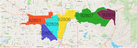 california anaheim zip code
