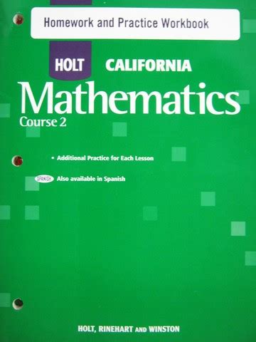 California Math Course 2 Practice Workbook