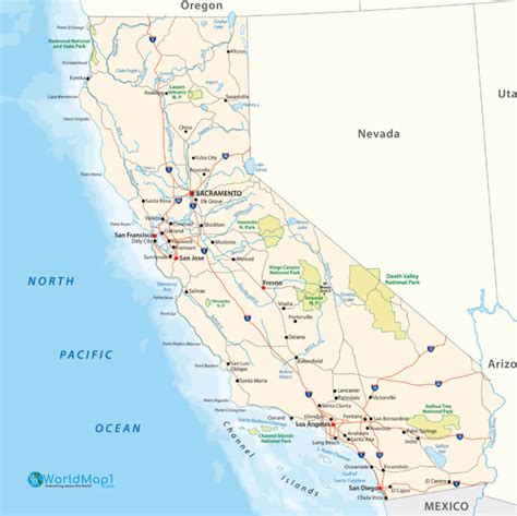 california on map