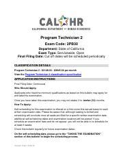 California Program Technician 2 Exam Study Guide Free
