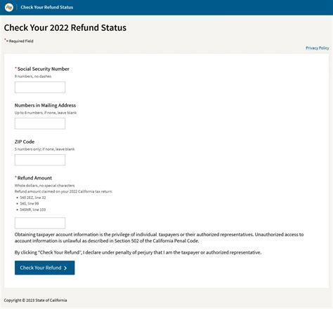 california refund