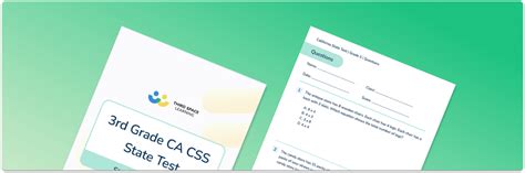 California State Test 3rd Grade Math