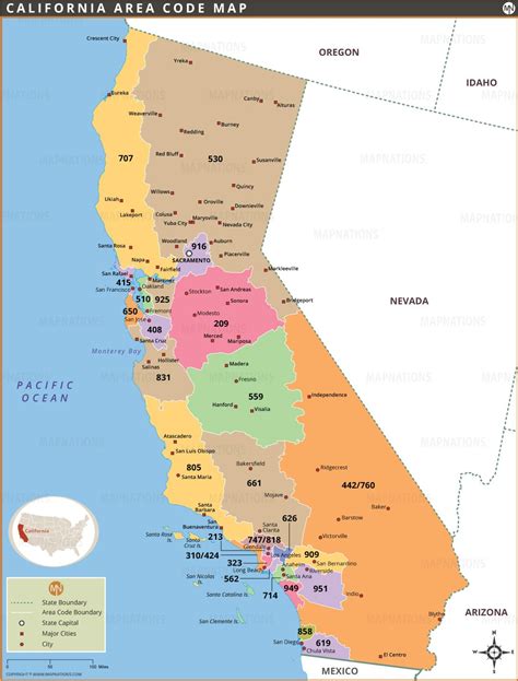 california usa area code