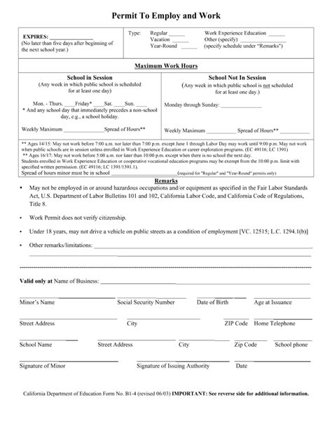 california work permit