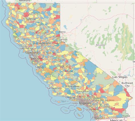 california zip code map
