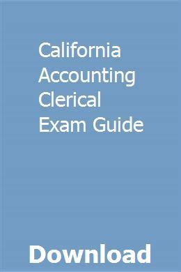 Download California Accounting Clerical Exam Guide 