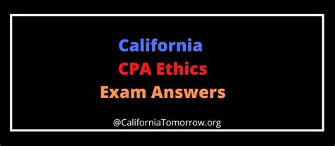 Read Online California Cpa Ethics Exam Answers 