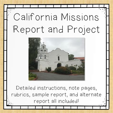 Read California Mission Project Report Samples 