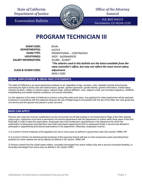 Download California Program Technician Iii Exam Study Guide 