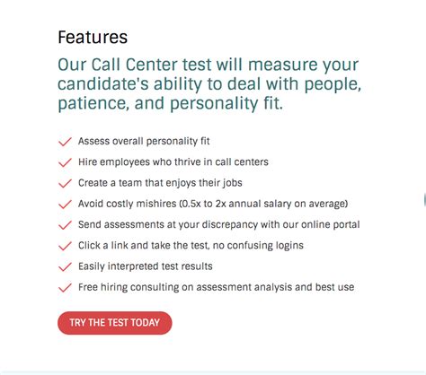Call Center Assessment Test Sample