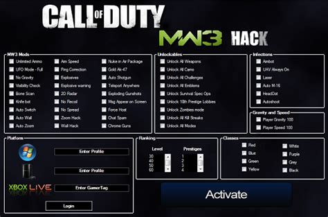 call of duty mw3 cheats