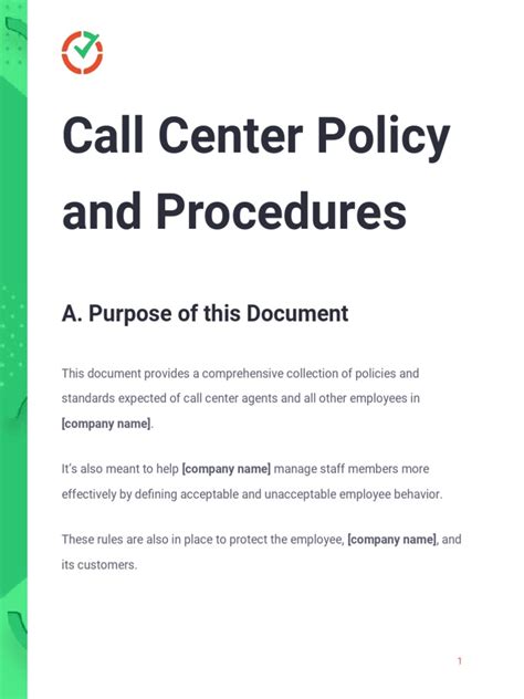 Full Download Call Center Policies And Procedures Manual 