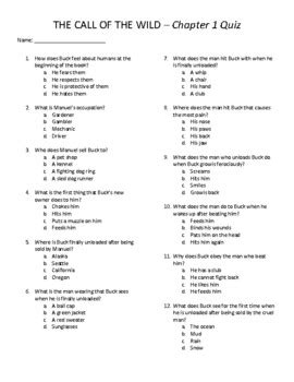 Full Download Call Of The Wild Test Answers 
