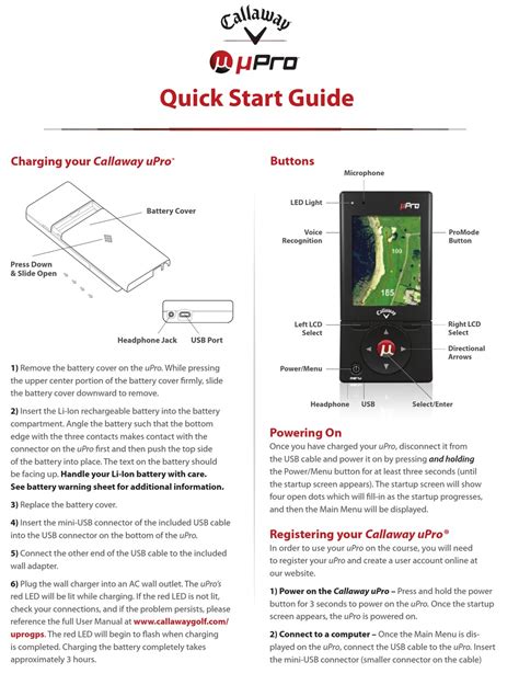 Read Online Callaway Upro User Guide 