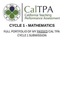 Caltpa Cycle 1 Multiple Subject Example