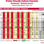 Caltrain Schedule Weekday