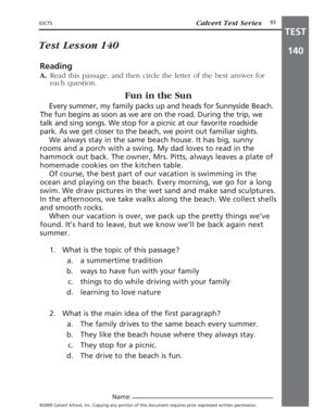 Download Calvert School Calvert Test Series Test And Answer Keys 8Th Grade 