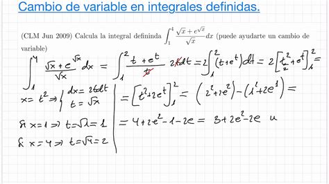 Cambio De Variable Integrales