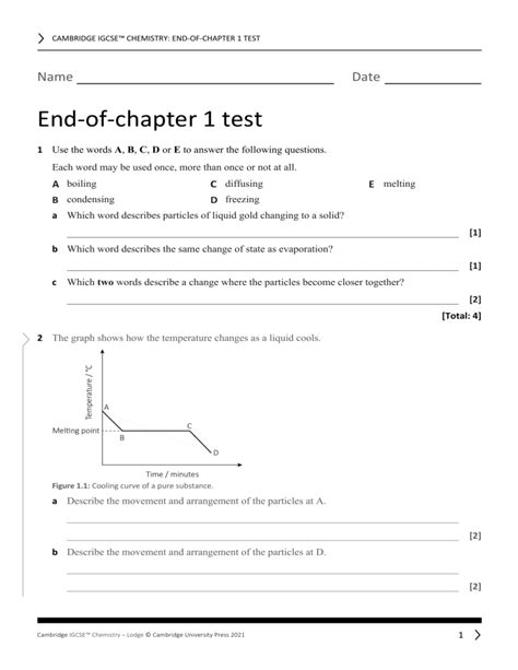 Cambridge End Of Chapter Test 5