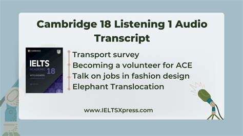 cambridge ielts 6 listening transcript