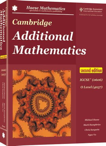 Cambridge Igcse Mathematics Additional 0606 Gce Guide Additional Math - Additional Math