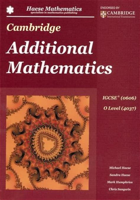 Cambridge O Level Mathematics Additional 4037 Add Math - Add Math
