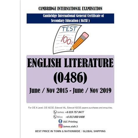 Download Cambridge Igcse English Literature 0486 Sample Answers 