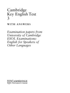 Read Online Cambridge Key Englishtest 3 Cambridge University Press 