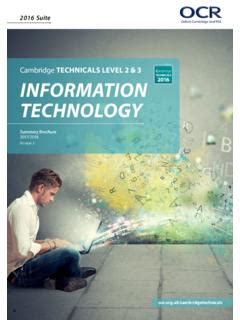Full Download Cambridge Technicals Level 2 3 Information Technology 