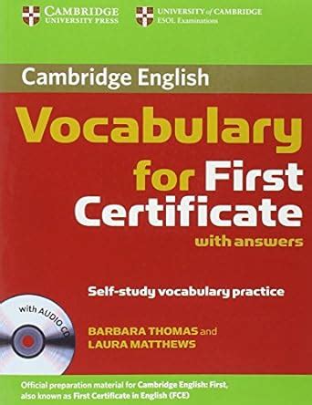 Full Download Cambridge Vocabulary For First Certificate Student Book With Answers And Audio Cd 