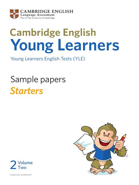 Read Cambridge Yle Starters Sample Papers 