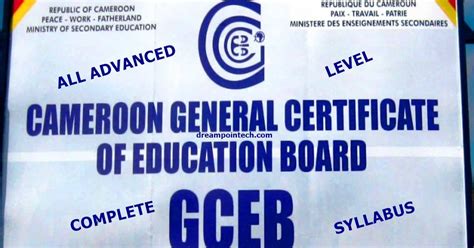 Read Cameroon Gce Board Syllabus Savoi 
