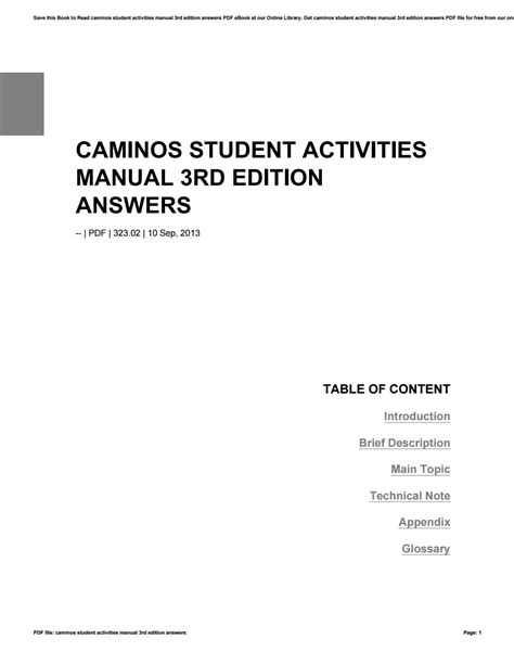 Full Download Caminos Student Activities Manual 3Rd Edition Answers 