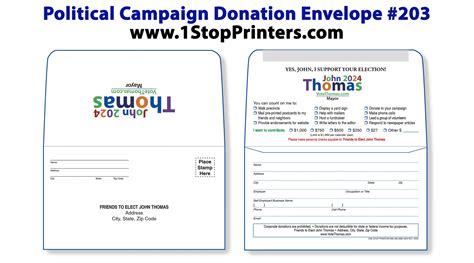 Campaign Contribution Envelope Template