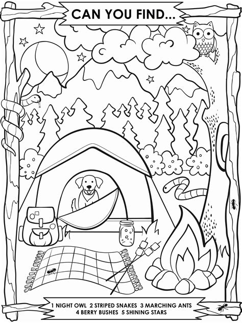 Camping Coloring Pages Preschool Activity Free Printable Preschool Camping Coloring Pages - Preschool Camping Coloring Pages