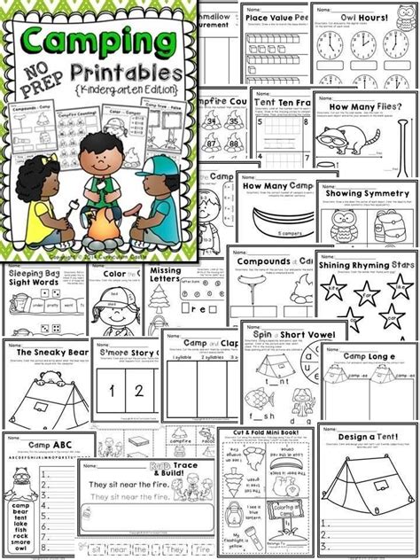 Camping Theme Math Science Printable Activities 123 Homeschool Camping Science Activities - Camping Science Activities