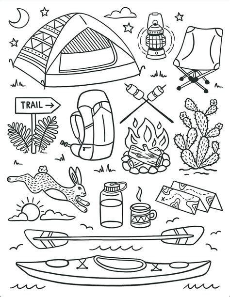 Camping Themed Coloring Pages For Kids Free Homeschool Preschool Camping Coloring Pages - Preschool Camping Coloring Pages