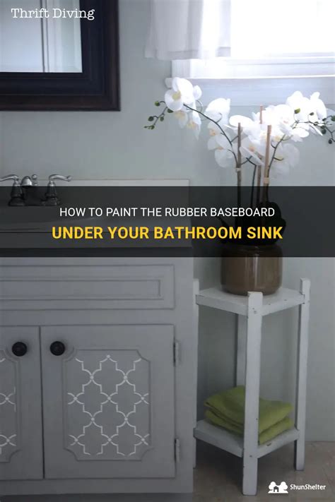 Can You Paint The Rubber Baseboard Under Your Bathroom Sink?