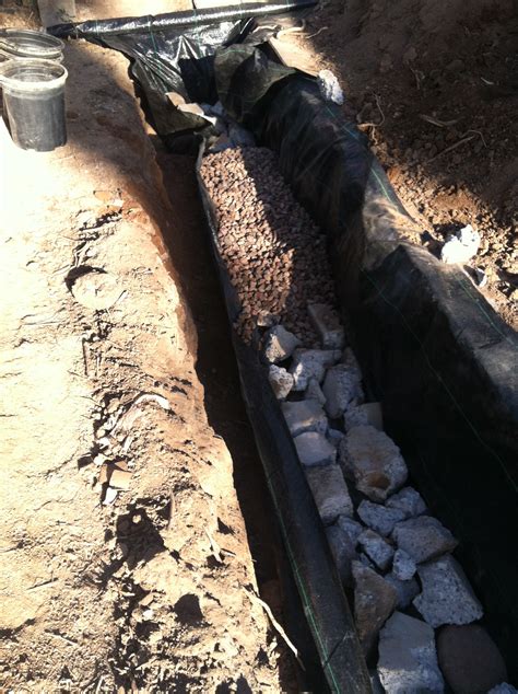 can you use landscape fabric for french drain?