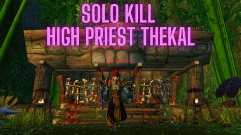 can a geared shadow priest solo High Priest Thekal and the