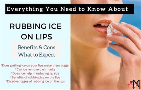 can i put ice on my lips without