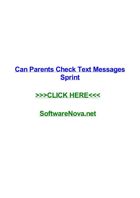 can parents read text messages sprint iphone