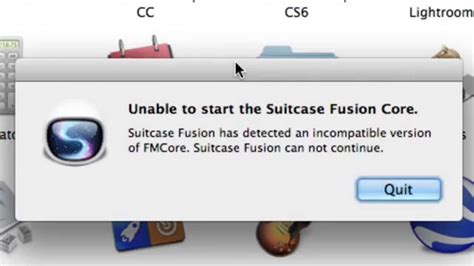 can t launch suitcase fusion
